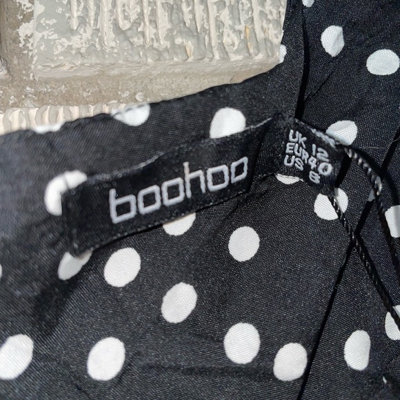 POLKA DOT PUFF SLEEVE BUTTON DETAIL MINI DRESS - Picture 3 of 5